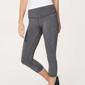 Lululemon Wunder Under Crop High Rise Leggings Luxtreme 21" | Grey | Size 4